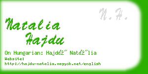 natalia hajdu business card