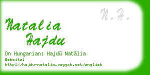 natalia hajdu business card